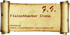 Fleischhacker Ilona névjegykártya