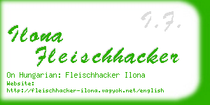 ilona fleischhacker business card